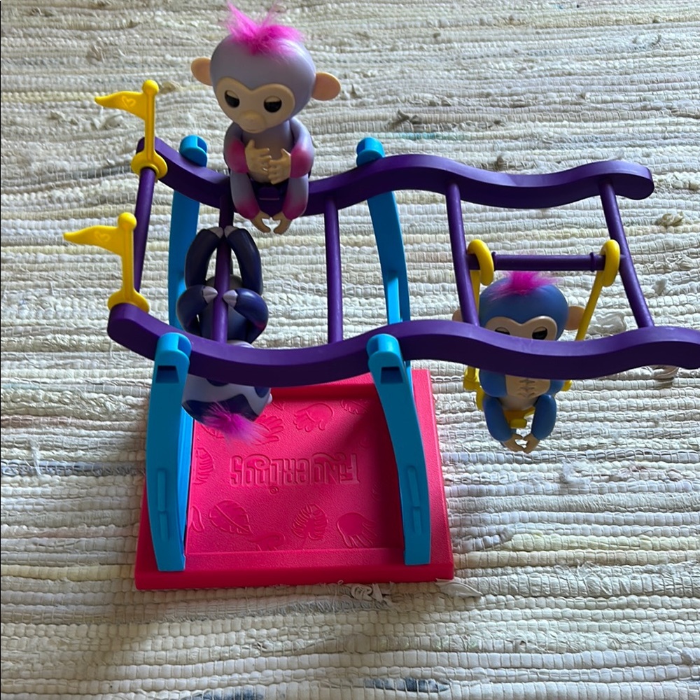 Three Fingerlings and a Playset